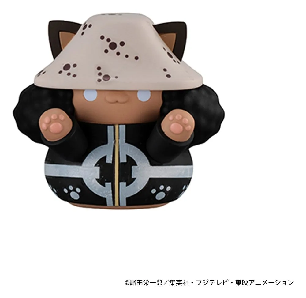One Piece Mega Cat Project Nyan Piece Nyan! Luffy & the Seven Warlords of the Sea Mini Figures 3 cm Blind Box Display (8) (Repeat)